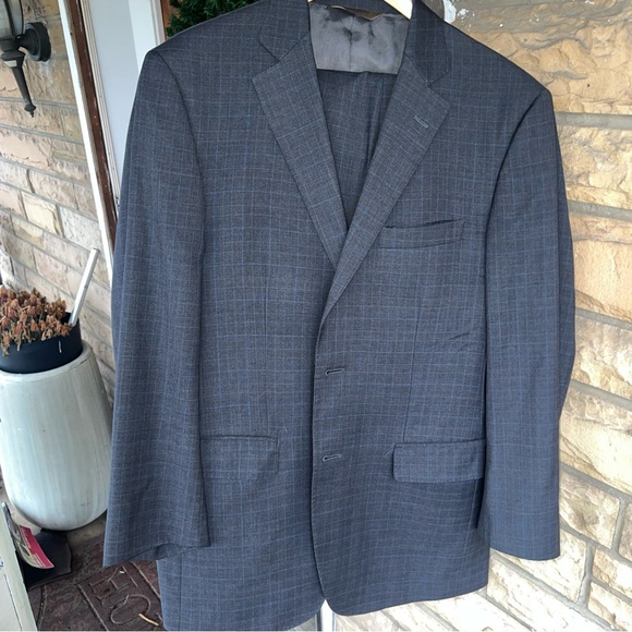 Pronto Uomo Signature Mn’s Suit Grey/BlueSz 41R/35X29